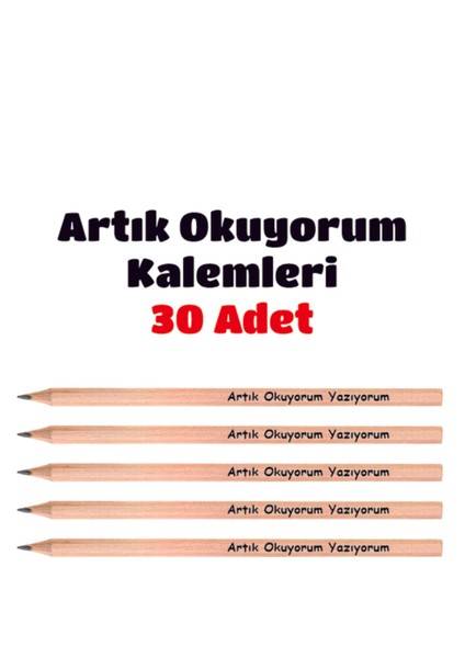 Bej Renkli 30 Adet Okuma ve Yazma Kalemi Seti, Kullanışlı ve Şık Tasarım.