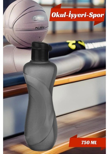 750 ml Siyah Şişe, Spor ve Günlük Kullanım Için Uygun