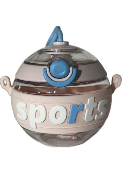 Pembe Polikarbon Top Figürlü 700 ml Çocuk ve Yetişkin Suluk Matara