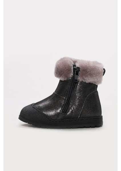 Hakiki Deri Kürklü Unisex Çocuk Klasik Bot 157KXA2713
