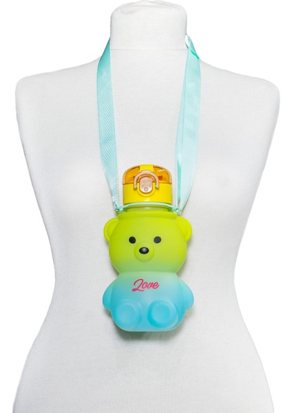 Yeşil Ayıcık Su Matarası, 800ML, Bpa Içermeyen Suluk, Sticker Hediyeli fiyatları