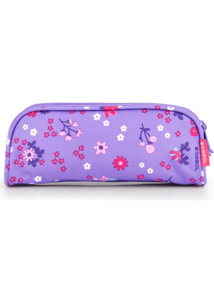 Mor Çiçekli Çok Renkli Çift Gözlü Kalem Çantası modelleri
