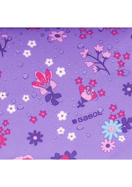 Mor Çiçekli Çok Renkli Çift Gözlü Kalem Çantası indirimleri