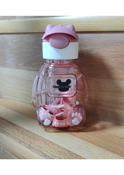 Pembe Şeffaf Matara, Okul, Ofis ve Seyahat Için, Rahat ve Şık Tasarım