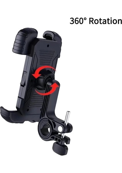 360° Derece Ayarlanabilen Gidon Bağlantılı Bisiklet Motosiklet Için Abs 4-7.8″ Inç Telefon Tutucu