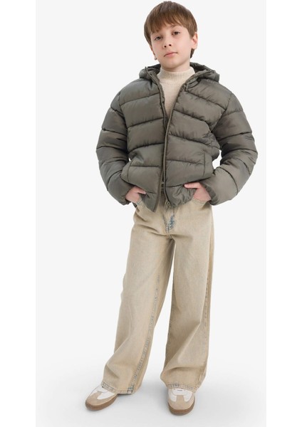 Erkek Çocuk Su Geçirmez Kapüşonlu Fermuarlı Şişme Mont A1875A825AU fiyatları