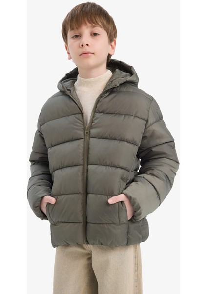 Erkek Çocuk Su Geçirmez Kapüşonlu Fermuarlı Şişme Mont A1875A825AU modelleri