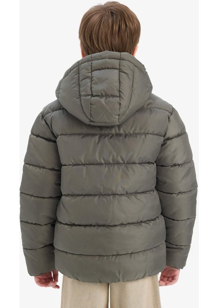 Erkek Çocuk Su Geçirmez Kapüşonlu Fermuarlı Şişme Mont A1875A825AU