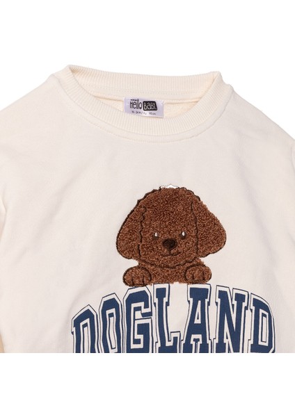 Erkek Bebek Happy Animals Sweatshirt Iki Iplik Bisiklet Yaka Uzun Kol modelleri