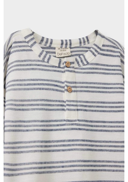 Erkek Bebek Bisiklet Yaka Çizgili Pike Uzun Kollu Tişört G1954A525AU fiyatları