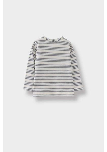 Erkek Bebek Bisiklet Yaka Çizgili Pike Uzun Kollu Tişört G1954A525AU modelleri