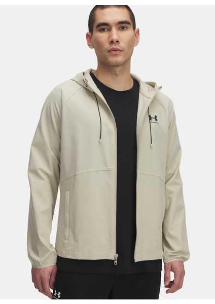6003001-289-UA Vibe Woven Jacket Vizon Normal Düz Erkek Rüzgarlık