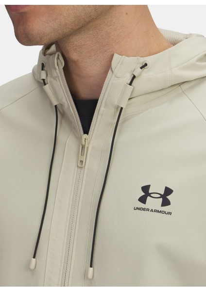 6003001-289-UA Vibe Woven Jacket Vizon Normal Düz Erkek Rüzgarlık modelleri