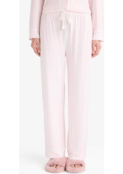 Pijama Takımı Regular Fit Çizgili Uzun Kollu Üst Uzun Alt-Fall in Love G2395AX25AU