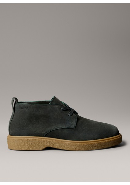 Deri Haki Erkek Bot Text Rubber Desert Boot Su