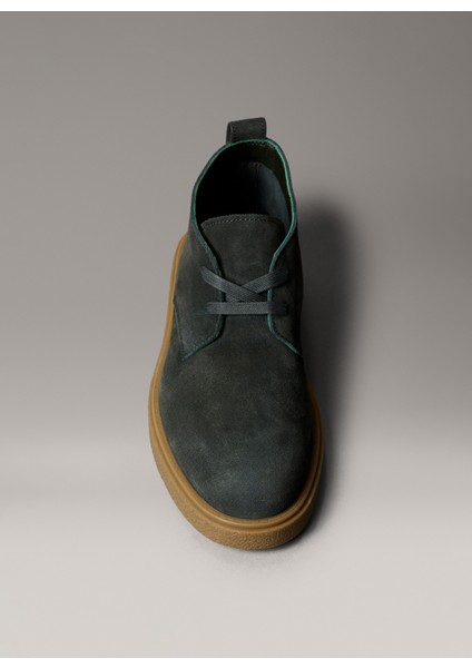 Deri Haki Erkek Bot Text Rubber Desert Boot Su fırsatları