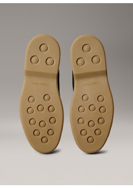 Deri Haki Erkek Bot Text Rubber Desert Boot Su