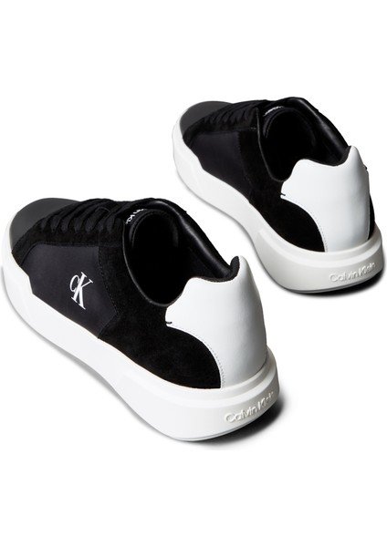 Siyah - Beyaz Erkek Sneaker Chunky Cupsole Laceup Lth Mıx indirimleri