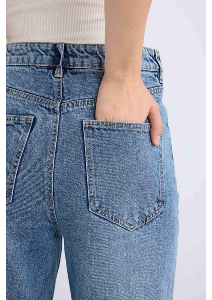 90's Wide Leg Yüksek Bel Düz Paça Jean Pantolon D6610AX25SP