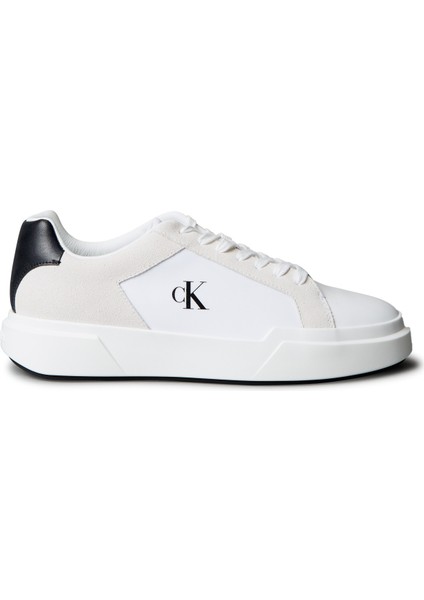 Beyaz - Siyah Erkek Sneaker Chunky Cupsole Laceup Lth Mıx