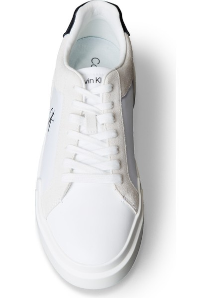 Beyaz - Siyah Erkek Sneaker Chunky Cupsole Laceup Lth Mıx fırsatları