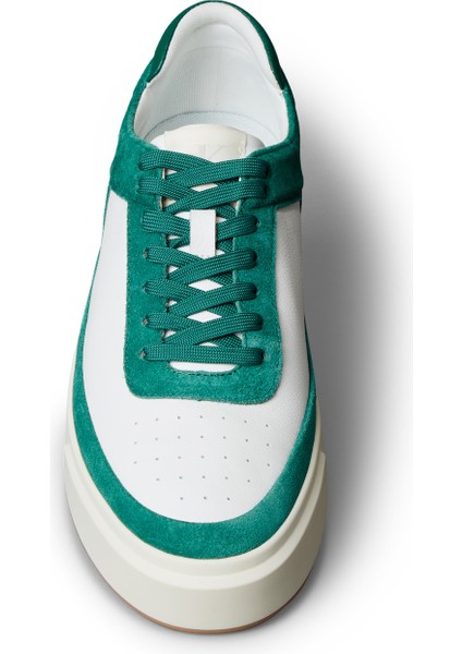 Beyaz - Yeşil Erkek Sneaker Basket Cupsole Laceup Lth-Su fırsatları