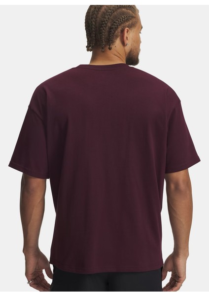 6005150-600-UA Hwt U Logo Ss Bordo Bisiklet Yaka Normal Baskılı Erkek T-Shirt fiyatları