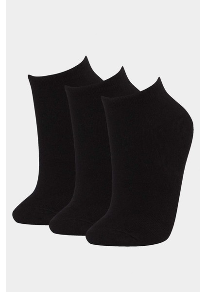 Kadın Dikişsiz 3'lü Bambu Patik Çorap