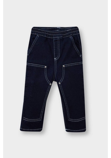 Erkek Bebek Beli Lastikli Jean Pantolon F6281A525AU fiyatları