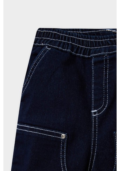 Erkek Bebek Beli Lastikli Jean Pantolon F6281A525AU modelleri
