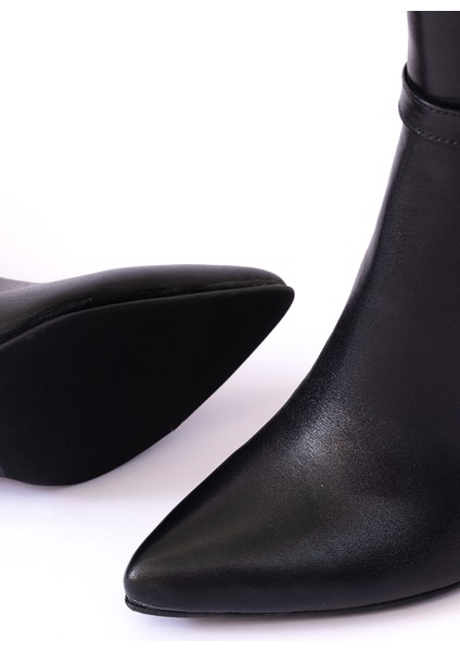 Hakiki Deri Kadın Çizme - Ince Topuk 25HSY2041
