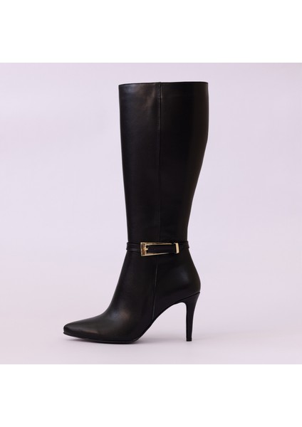 Hakiki Deri Kadın Çizme - Ince Topuk 25HSY2041