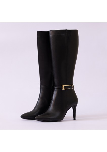 Hakiki Deri Kadın Çizme - Ince Topuk 25HSY2041