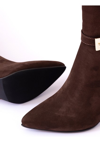 Hakiki Deri Kadın Çizme - Ince Topuk 25HSY2041