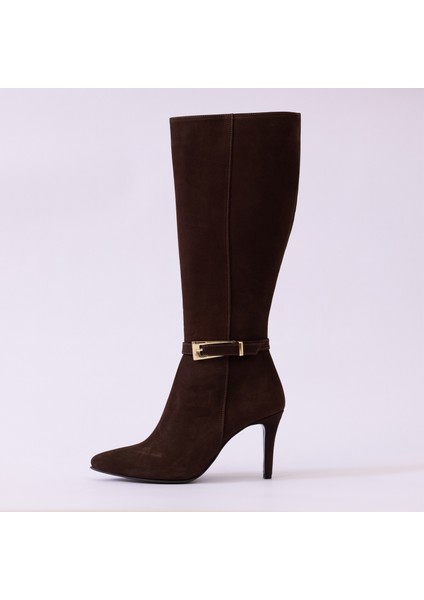 Hakiki Deri Kadın Çizme - Ince Topuk 25HSY2041