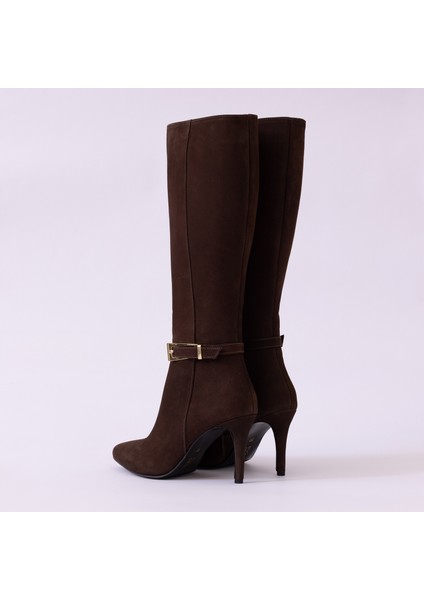 Hakiki Deri Kadın Çizme - Ince Topuk 25HSY2041