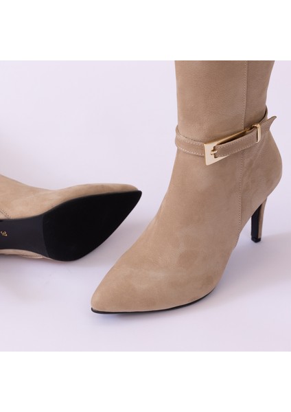 Hakiki Deri Kadın Çizme - Ince Topuk 25HSY2041
