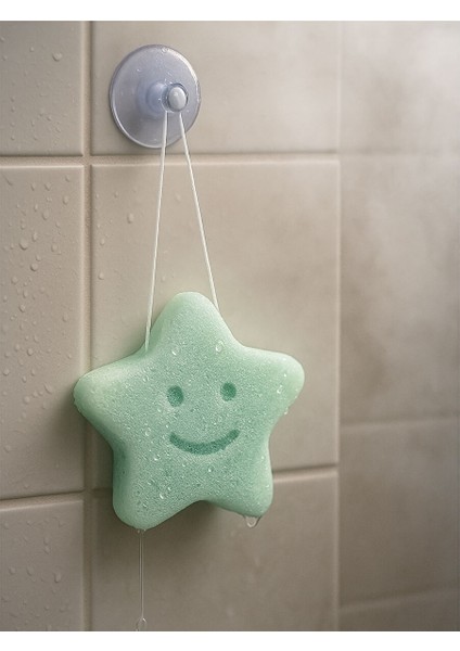 Yıldız Şekilli Konjac Banyo Süngeri 2'li modelleri