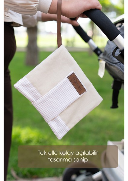 Bebek Alt Açma ve Bakım El Çantası 0-3 Yaş OEKO-TEX Kumaş 38x22 cm Makinede Yıkanabilir