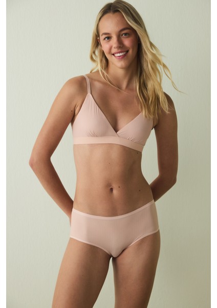 Gül Kurusu Balensiz Dolgusuz Mikro Üçgen Sütyen modelleri