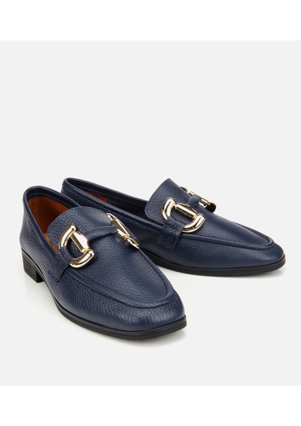 01AYH312390A680 KADIN Deri Lacivert Tokalı Klasik Loafer fiyatları