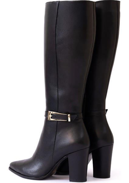 Hakiki Deri Kadın Çizme - Kalın Topuk 25HSY2041K modelleri