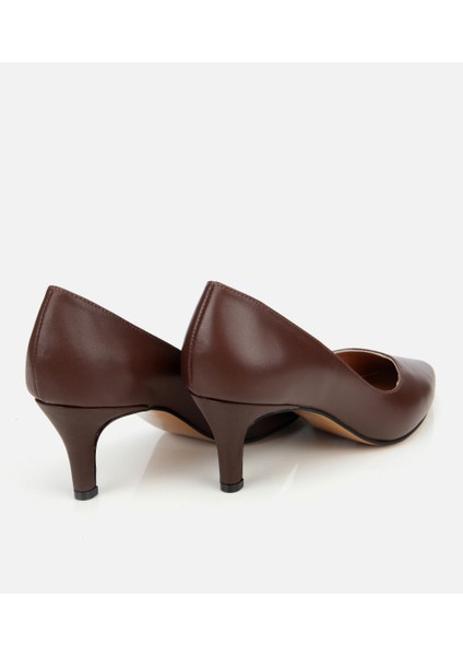 01AYH312520A480 KADIN Deri Kahverengi Ince Topuklu Stiletto fırsatları