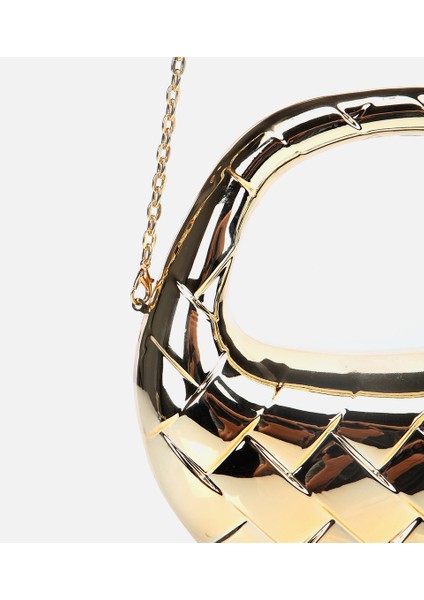 03CAH312280A540 KADIN Gold Metalik Dokulu Portföy Çanta modelleri