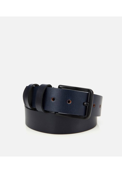 06KEH311520A680 ERKEK Deri Lacivert Kemer