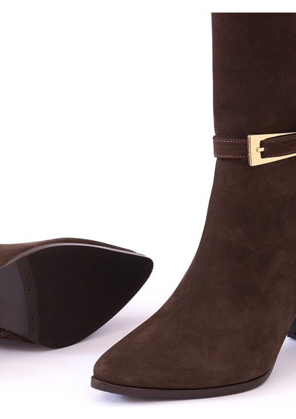 Hakiki Deri Kadın Çizme - Kalın Topuk 25HSY2041K fırsatları