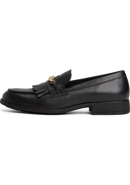 Deri Siyah Kadın Loafer FW0FW08971BDS fiyatları