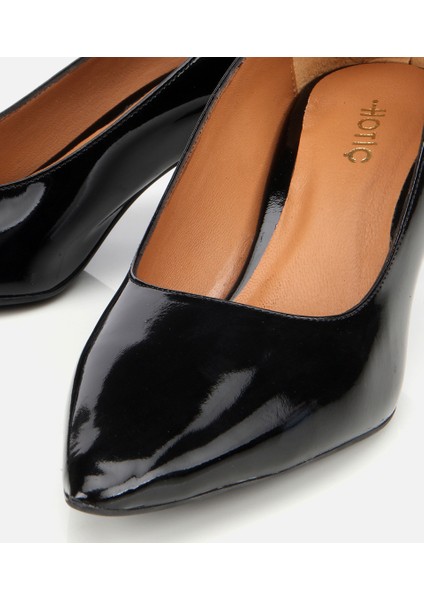 01AYH312490A100 KADIN Rugan Deri Siyah Esnek Tabanlı Stiletto modelleri