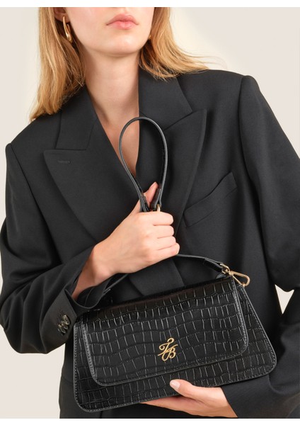 Siyah Kadın Omuz Çantası 25FW308 fiyatları