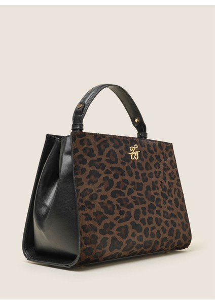 Deri Siyah Kadın El Çantası 25FW354 modelleri